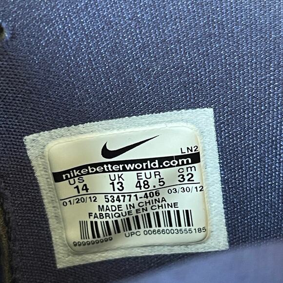 New Nike Hyperfuse Vapor Elite Football Cleats Broncos Orange Blue Size 14 - Picture 10 of 11